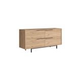Buffet de Melamina en Color Natural-Negro, Gran Resistencia