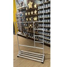 Perchero colgador multiusos con ruedas,  portatil, madera maciza color blanco Perchero colgador multiusos con ruedas,  portatil, madera maciza color blanco