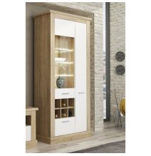 Mueble de Comedor, Mueble Salón, Acabado en Blanco y Cambria, Medidas: 276 cm (Ancho) x 201,6 cm (Alto) x 41,8 cm (Fondo) Mueble de Comedor, Mueble Salón, Acabado en Blanco y Cambria, Medidas: 276 cm (Ancho) x 201,6 cm (Alto) x 41,8 cm (Fondo)