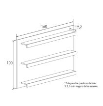 Mueble de Comedor, Mueble Salón, Acabado en Blanco y Cambria, Medidas: 276 cm (Ancho) x 201,6 cm (Alto) x 41,8 cm (Fondo) Mueble de Comedor, Mueble Salón, Acabado en Blanco y Cambria, Medidas: 276 cm (Ancho) x 201,6 cm (Alto) x 41,8 cm (Fondo)